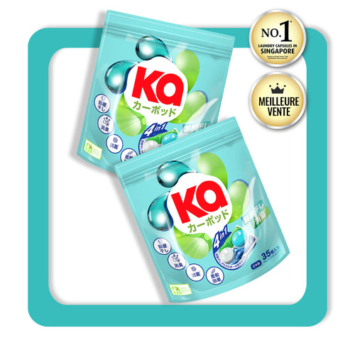 KaPOD - Capsules de lessive 4en1 ultra-concentrées - Fabriqué au Japon - 70 lavages