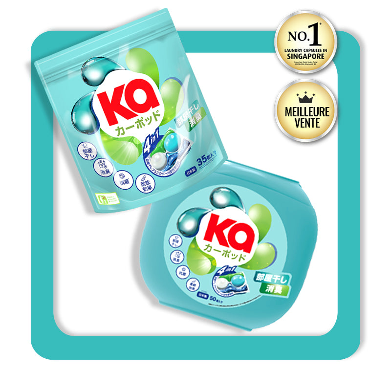 KaPOD - Capsules de lessive 4en1 ultra-concentrées - Fabriqué au Japon - 85 lavages