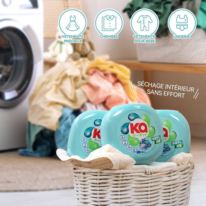 KaPOD - Capsules de lessive 4en1 ultra-concentrées - Fabriqué au Japon - 100 lavages